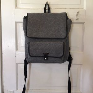 Soft grey vintage-esque backpack